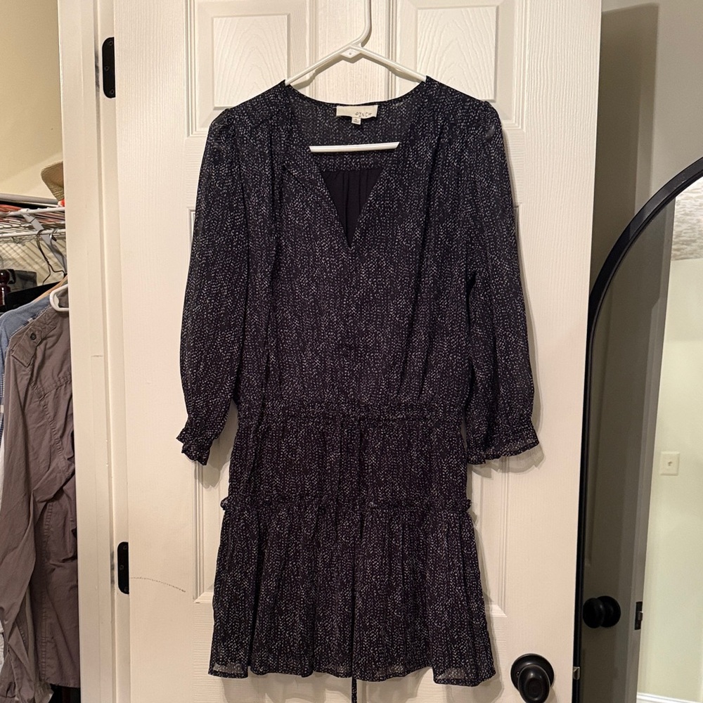 Pinch Black and White Long Sleeve Dress